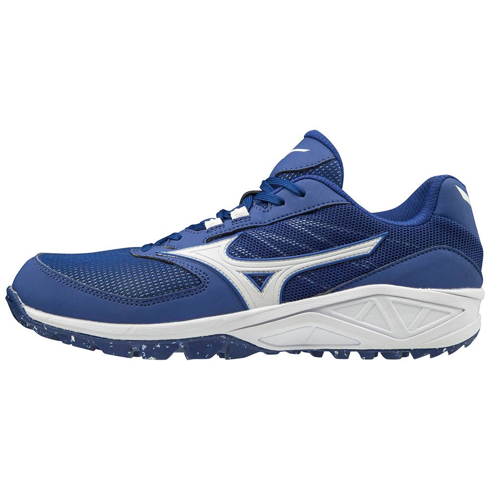 Zapatillas Beisbol Mizuno Dominant All Surface Bajas Turf Hombre Azul Real/Blancas Baratas FXEZ-0418